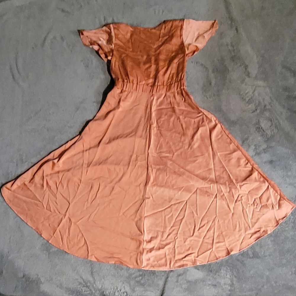 MIDUO Dress Peach Size M - Picture 2 of 2